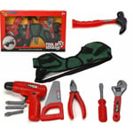 Kids Tool Set Toy Work Belt Drill Tools Building Construction Play Set Tool Kit