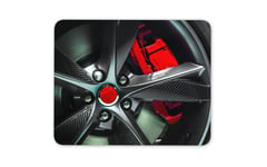 Car Carbon Alloy Wheel Red Black Mouse Mat Pad - Dad Son Gift Computer #14421