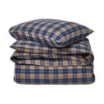 Lexington Checked Flannel bäddset 220x220 cm Denim blue-beige