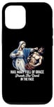 Coque pour iPhone 12/12 Pro Je vous salue Marie pleine de grâce Punch the Devil in the Face Catholic