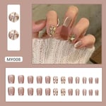 Short Ballerina Fake Nials French Nail Tips Fashion Press on Nails  DIY