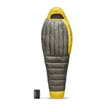 Sea to Summit - Spark Ultralight Down Sleeping Bag Regular (7°C) - Mummy Shaped - Full Length - 850+ Loft Ultra-Dry Down - 1 Season - For Backpacking - Grey & Yellow - 363g