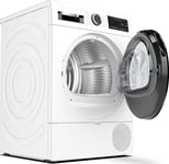 Bosch WQG233D8GB Serie 6 Freestanding 8kg Heat Pump Tumble Dryer in White
