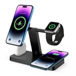 4in1 15W Wireless Charger Station Dock For Apple Watch 8/7/SE iPhone 13 14 12 UK