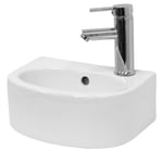 Lavabo vasque a poser en ceramique Evier salle de bain blanc 335 x 255 x 130 mm