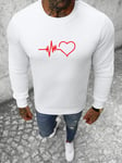 Miesten valkoinen pusero Heart 2001-w01-55963-XXL