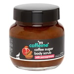 mCaffeine Coffee Sugar Body Scrub with Pomegranate - Body Wash Reduces Scars - Nourishing Blend of Coffee and Brown Sugar - All Skin Types - 250 g