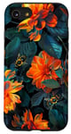 Coque pour iPhone SE (2020) / 7 / 8 Amateur de jardin à motif floral et abeilles orange