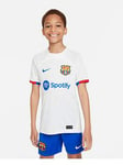 Nike Barcelona Youth 23/24 Away Stadium Replica Shirt - White