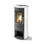 Poêle a bois étanche en céramique - evacalor Marica 8 kW Blanc