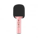 Maxlife MXBM-600 - Langaton karaokemikrofoni, jossa on sisäänrakennettu kaiutin, vaaleanpunainen väri
