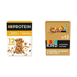 KIND® High Protein Bars, Healthy Gluten Free & Low Calorie Snacks,12 Bars & Bars, Healthy Gluten Free & Low Calorie Snack Bars, Caramel Almond & Sea Salt, 12 Bars, (Packaging May Vary)