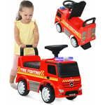 GOPLUS Camion à Pousser pour Enfants, Porteur Enfant Voiture avec Klaxon, Musique, Rangement sous Siège, Phare LED,Voiture à Pousser pour Enfants de