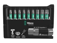 Wera Bit-Check 10 Tx Impaktor 1 - Screwdriver Bit And Bit Holder Set - 10 Delar - Torx - T20, T25, T30, T40 - Hexagonalt