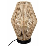 Atmosphera Créateur D'intérieur - Lampe à Poser Corde 'Aissa' 32cm Naturel & Noir