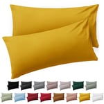 Blumtal Taie Oreiller 40x60 Lot de 2 - Housse de Coussin Microfibre - Taies d'oreillers avec Fermeture enveloppe, certifiée Oeko-Tex, Extra Douce et Lavable - Jaune