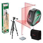 Bosch Cross line Laser UniversalLevel 3 with Tripod (3 Laser Lines incl. Vertical line at 90° Angle for an Additional Laser Cross on The Ceiling and Bottom Plumb Point, in Cardboard Box)