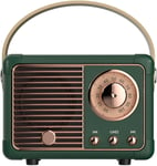 Haut-Parleur Bluetooth Rétro, Haut-Parleur Vintage Avec Style Classique Ancien, Volume Fort, Connexion Sans Fil Bluetooth 5.0, Pr En Charge De Carte Tf, Disque U Et Entrée Audio Aux(Vert) [Q946]