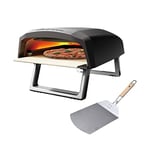 MasterPro Napoli | Four à pizza | four à gaz portable cuisson rapide jusqu'à 500 ºC | pizzas prêtes en 60 secondes | avec sac de transport, pelle à pizza et plaque en pierre