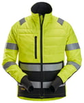 Snickers AW vatteret jakke 8134, High-Vis kl.2, gul/sort, 2XL