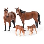 Terra by Battat Branford AN2822Z Figurine Famille 4 Chevaux Animaux de Grange Marron