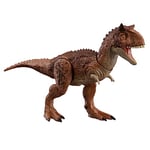 Mattel Imaginext Jurassic World Attaque Ultime Figurine Articulée Carnotauraus Morsures De Combat, Espèce Exclusive, Sons Et Lumières, Jouet Enfant, Dès 4 Ans, HND19