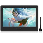 GAOMON PD1320 Tablette Graphique avec Ecran 13,3 Pouces HD Moniteur Entière Laminé, Stylet Passif à 8192 Niveaux et 86% NTSC Tablette de Dessin, Compatible avec Windows/Mac OS/Chrome/Android