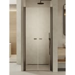 Porte de douche battante 70 cm inox brossé antilles gunmetal brushed - inox brossé