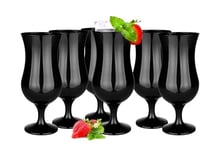 Glasmark Krosno Verres Cocktail Set De 6 Verres À Cocktail 420Ml Verre À Cocktail Gin Vin Eau Noir