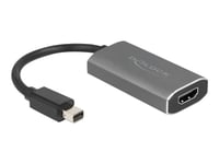 Delock - Video Adapter - Mini Displayport Hann Til Hdmi, Usb-C (Kun Strøm) Hunn - Grå, Svart - 8K-Støtte