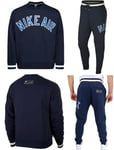 Nike Mens Tracksuit - Sweatshirt and Joggers in Navy Textile - Size X-Large