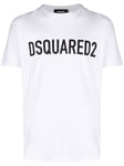 Dsquared2 Mens Slouch Logo-print T-shirt in White Cotton - Size X-Large