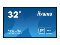 iiyama ProLite LE3241S-B1 - Écran LED - 32" (31.5" visualisable) - 1920 x 1080 Full HD (1080p) @ 60 Hz - IPS - 350 cd/m² - 1200:1 - 8 ms - HDMI, VGA - haut-parleurs - noir