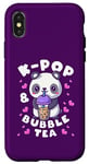 Coque pour iPhone X/XS Panda, K-Pop & Bubble Tea, Musique coréenne, Mignon et