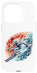 Coque pour iPhone 15 Pro Feu Et Glace Ski Aventure