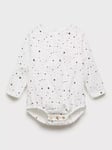 Mango Baby Mercurio Star Print Bodysuit, Natural White