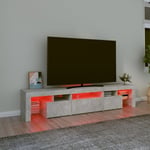 vidaXL TV-taso LED-valoilla betoninharmaa 200x36,5x40 cm