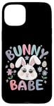 Coque pour iPhone 15 Plus Bunny Babe Fleurs de lapin de Pâques