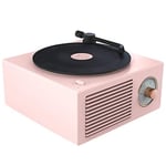 ZHIRCEKE Haut-Parleur Tourne-Disque Vinyle sans Fil Portable Steel RéTro Haut-Parleur Atomique Radio Cassette Enregistreur,Rose