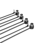 Lot de 4 câbles MIDI TRS type A (3,5 mm - 1/8"") vers DIN 5 broches, 2FT / 60 cm, profil bas - Connecteurs ultra-minces à angle droit pour les espaces compacts - Idéal pour les synths et pédaliers