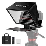 NEEWER X12B Téléprompteur 12" en Alliage d'aluminium Type Basique, pour iPad, Tablette, téléphone, Appareil Photo Reflex numérique, contrôle par Application, Compatible avec iOS Android, Pro pour