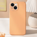 Coque Silicone pour iPhone 15 Caméra Protégée Soft Touch Série Sweet Orange