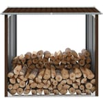 Abri de stockage de bois Acier galvanisé 172x91x154 cm Marron - The Living Store