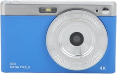 Appareil Photo Numérique pour Enfants, Caméra Vidéo IPS HD 2,88 Pouces pour Débutants 4K Vlogging Camera Autofocus avec Zoom 50MP 16X, Lumière de Remplissage LED Intégrée, Caméra de(Bleu)