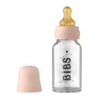 BIBS Nappflaska Baby Glas Latex 110ml Blush