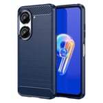 Børstet silikondeksel Asus Zenfone 9 - Blå