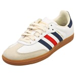 adidas Samba Og Sportyrich Mens Fashion Trainers in White Navy Red - 4.5 UK