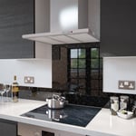 Premier Range Black Cosmos Glass Splashback - 100cm Wide x 40cm High