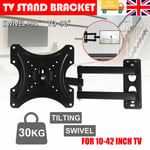 TV Wall Bracket Mount 10-42" Swivel & Tilt Full Motion for LED Plasma Television