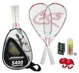 Speedminton S400 Set de Badminton Blanc/Argent/Rouge